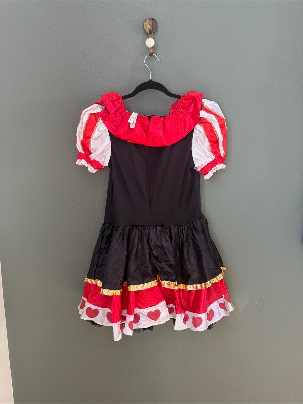 Halloween Queen of Hearts Costume Womens M Alice Wonderland - Picture 3 of 6